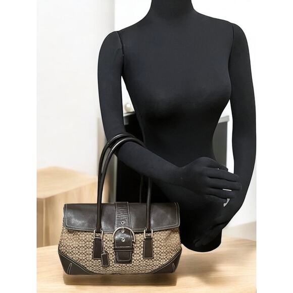 Vintage Coach 6388 Soho Mini Signature Flap Satchel & 6515 Checkbook Wallet - Picture 10 of 15